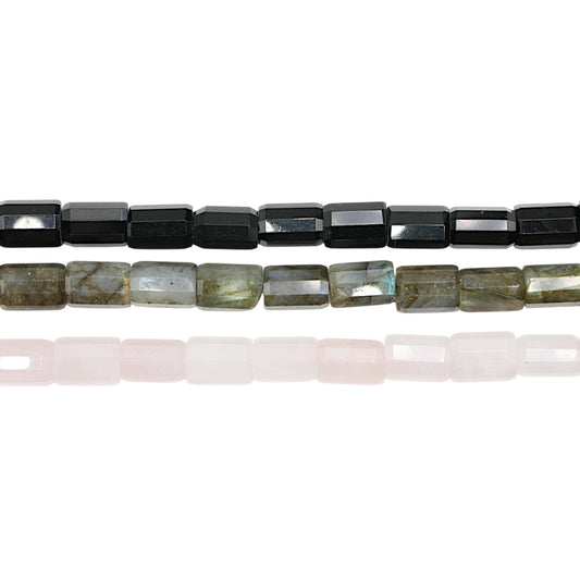 Fil de perle en cylindre facetté 7x10 mm (3 pierres disponible)