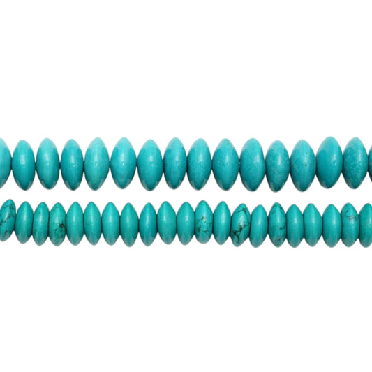 Fil de perles rondelles en Turquoise de Chine