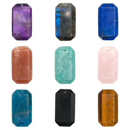 Pendentif rectangle 15x28 mm (9 pierres disponibles) (bélière non incluse)