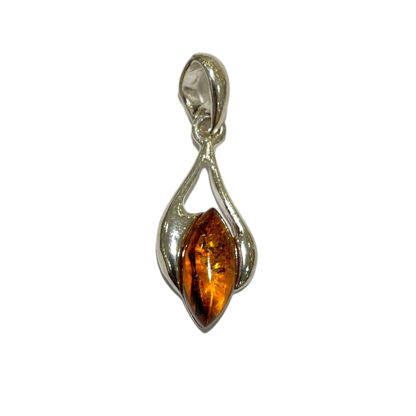 Pendentif ambre & argent