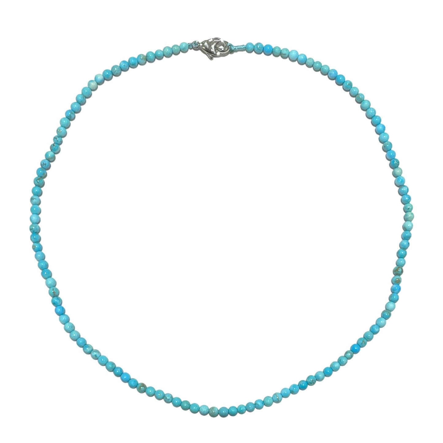 Collier howlite turquoise 3 mm acier inoxydable