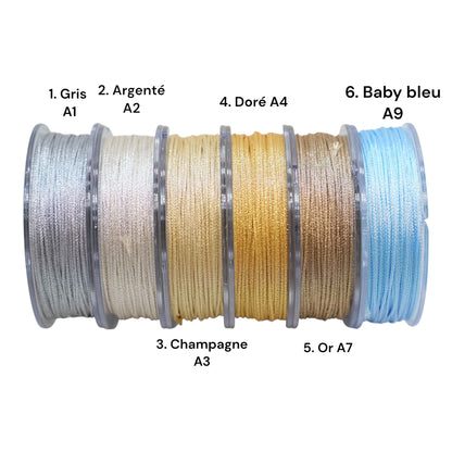 Cordon tressé brillant 1 mm – Bobine de 30 m