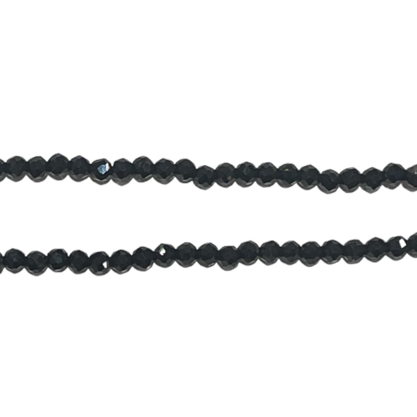 Collier spinelle noire 2-3mm acier inoxydable