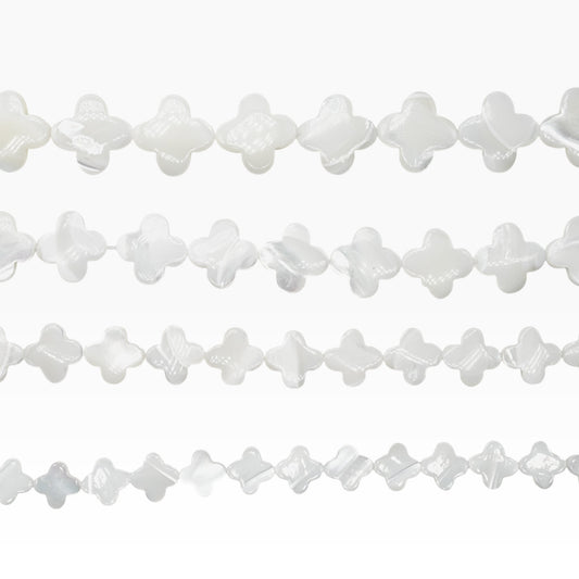 Fil de perle nacre en forme de trèfle A