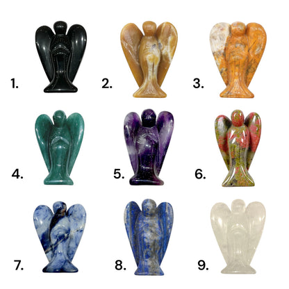 Figurine ange 4.5x3.5 cm (15 pierres disponible)