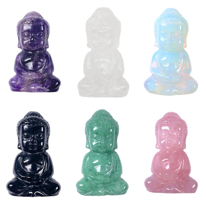 Figurine bouddha en Obsidienne noire