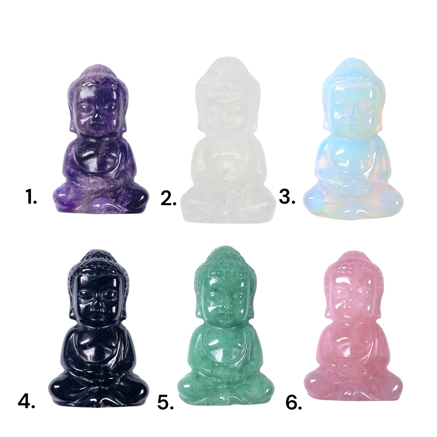 Figurine bouddha en Obsidienne noire