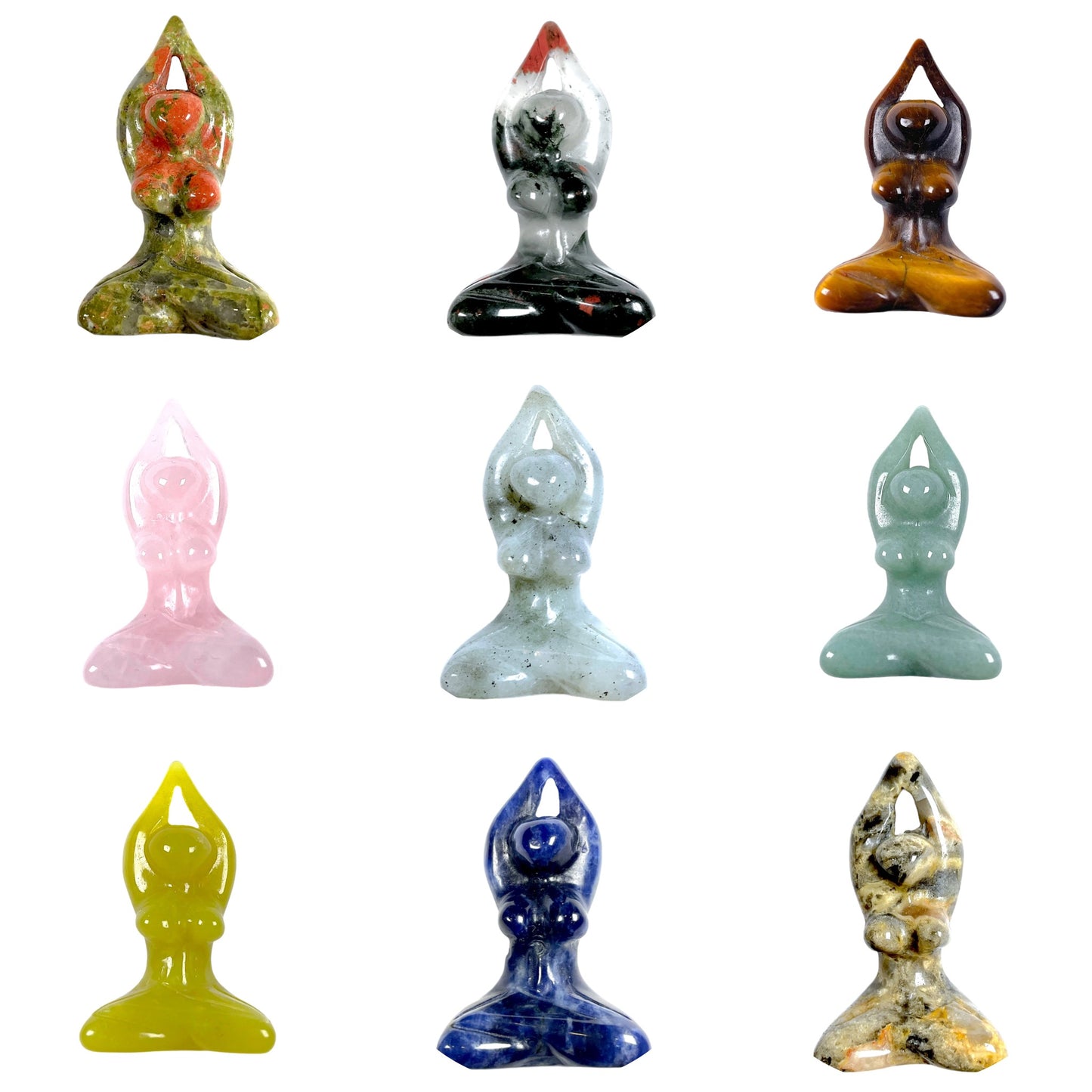 Meditation goddess figurine (13 stones available)