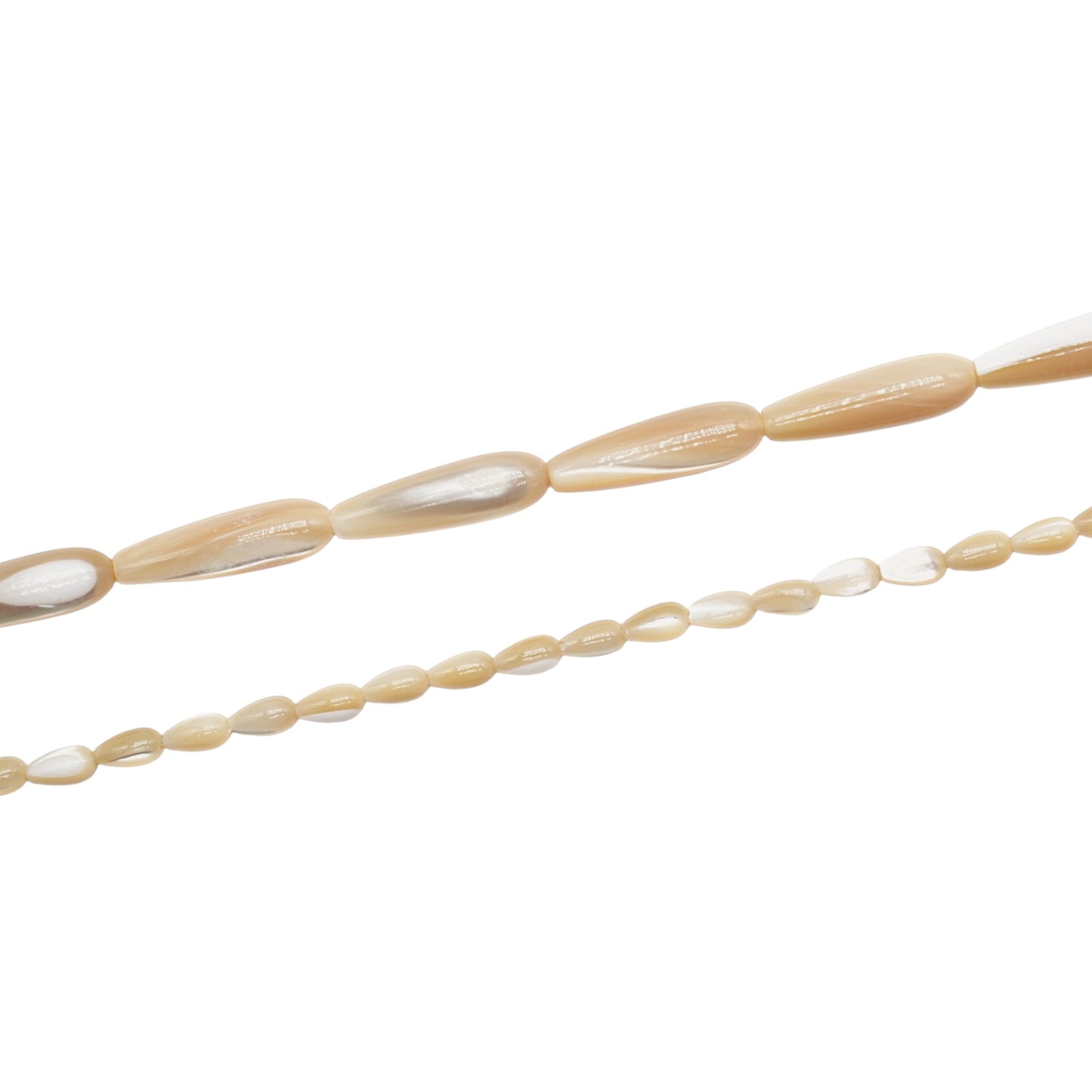 Fil de nacre dorée forme goutte allongé (2 tailles disponible)