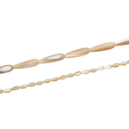 Fil de nacre dorée forme goutte allongé (2 tailles disponible)