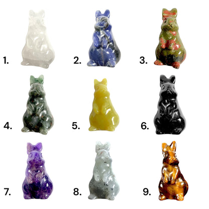 Rabbit Figurine 2x5 cm (12 stones available)