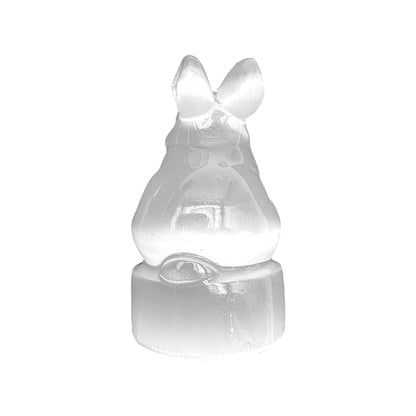 Figurine lapin en selenite