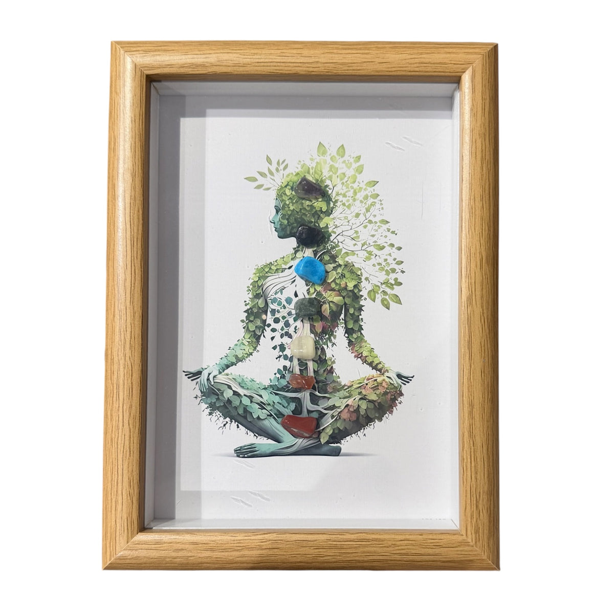 Cadre Alignement des 7 Chakras TERRE 17x12 cm