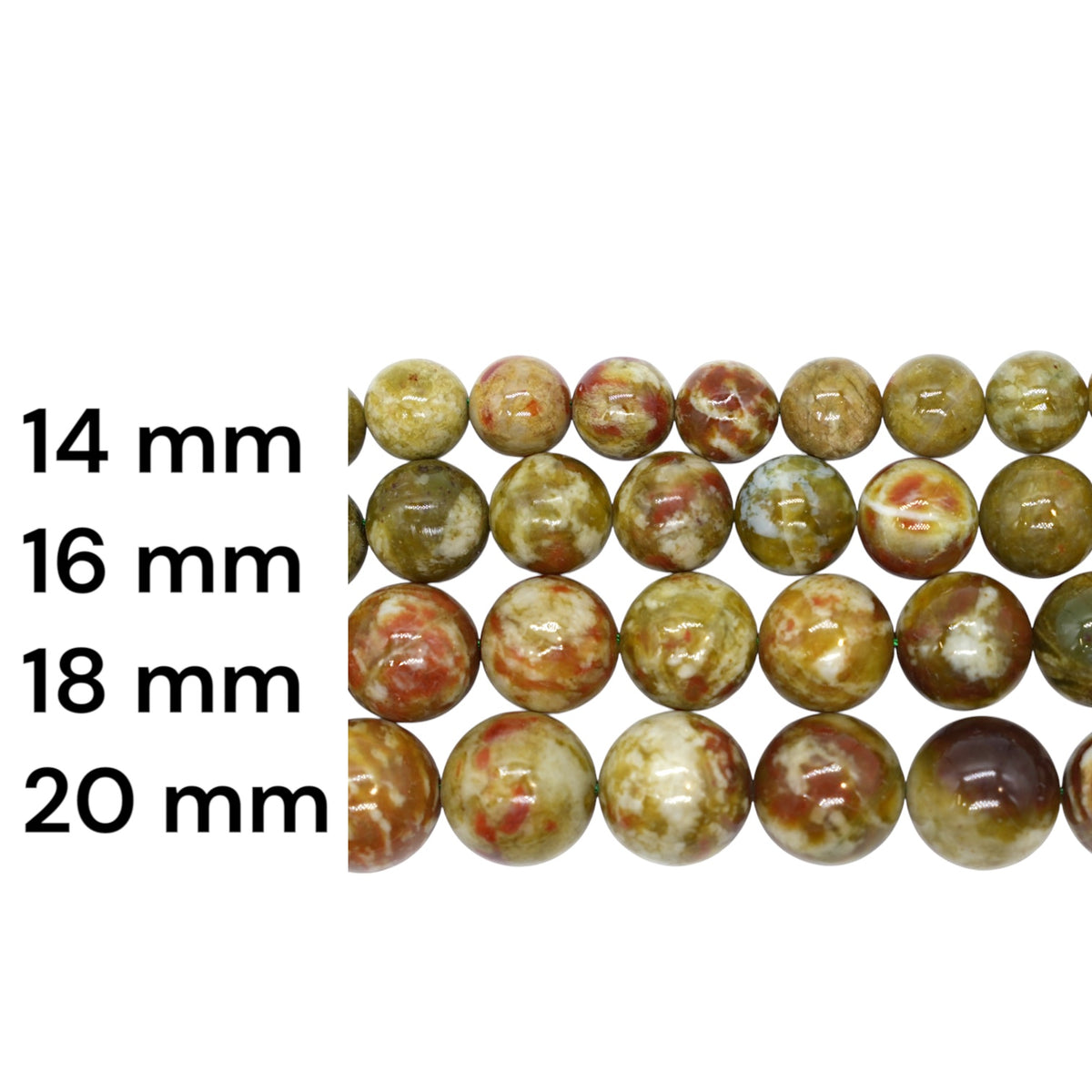 Lemon Serpentine Bead Strand A