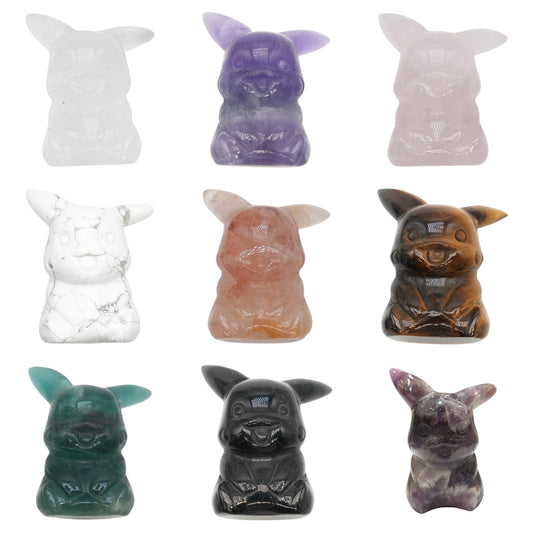 Figurine Pikachu en pierre naturelle (9 pierres disponible)