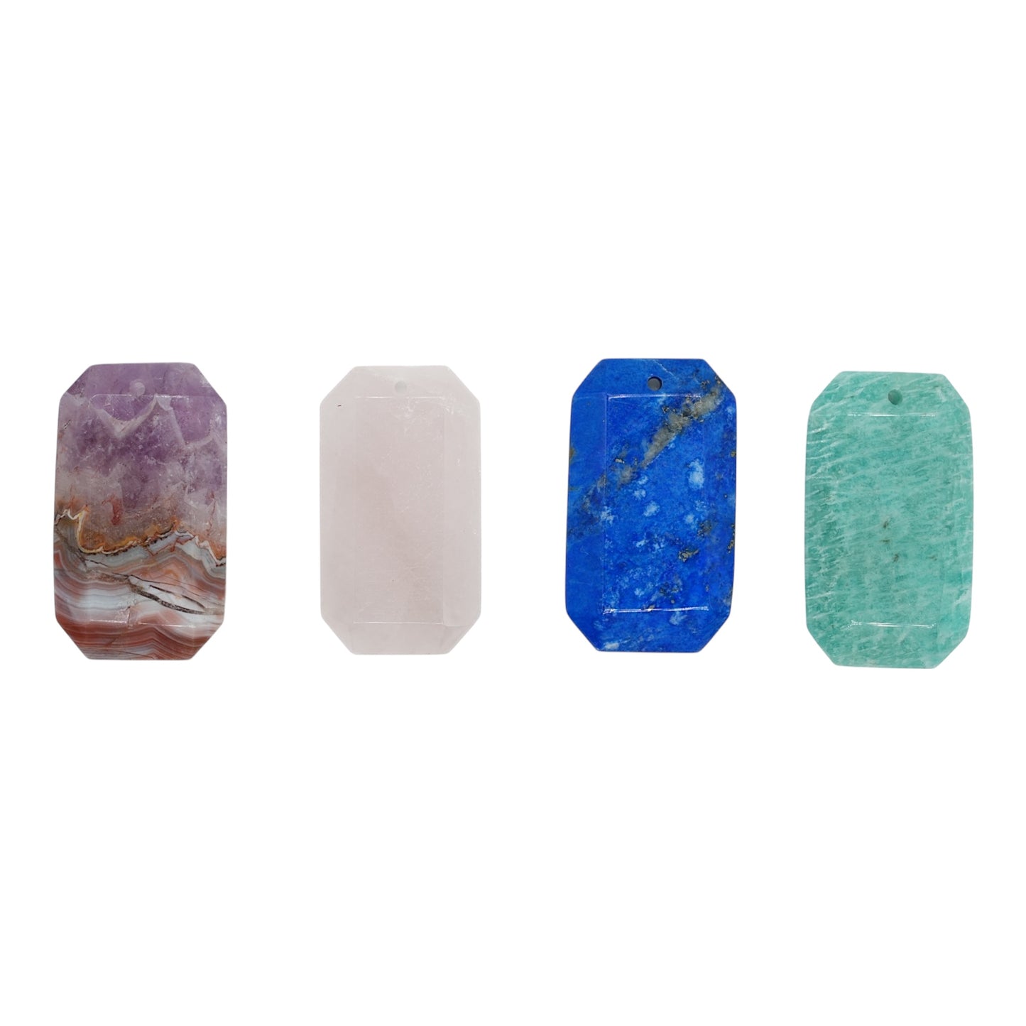 Pendentif rectangle 20x35 mm (4 pierres disponibles) (bélière non incluse)
