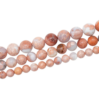 Candy Pink Mexican Agate Bead Strand
