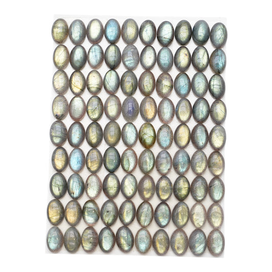 Lot de 90 pendentif Cabochon OVALE Labradorite AAA 8x12 mm