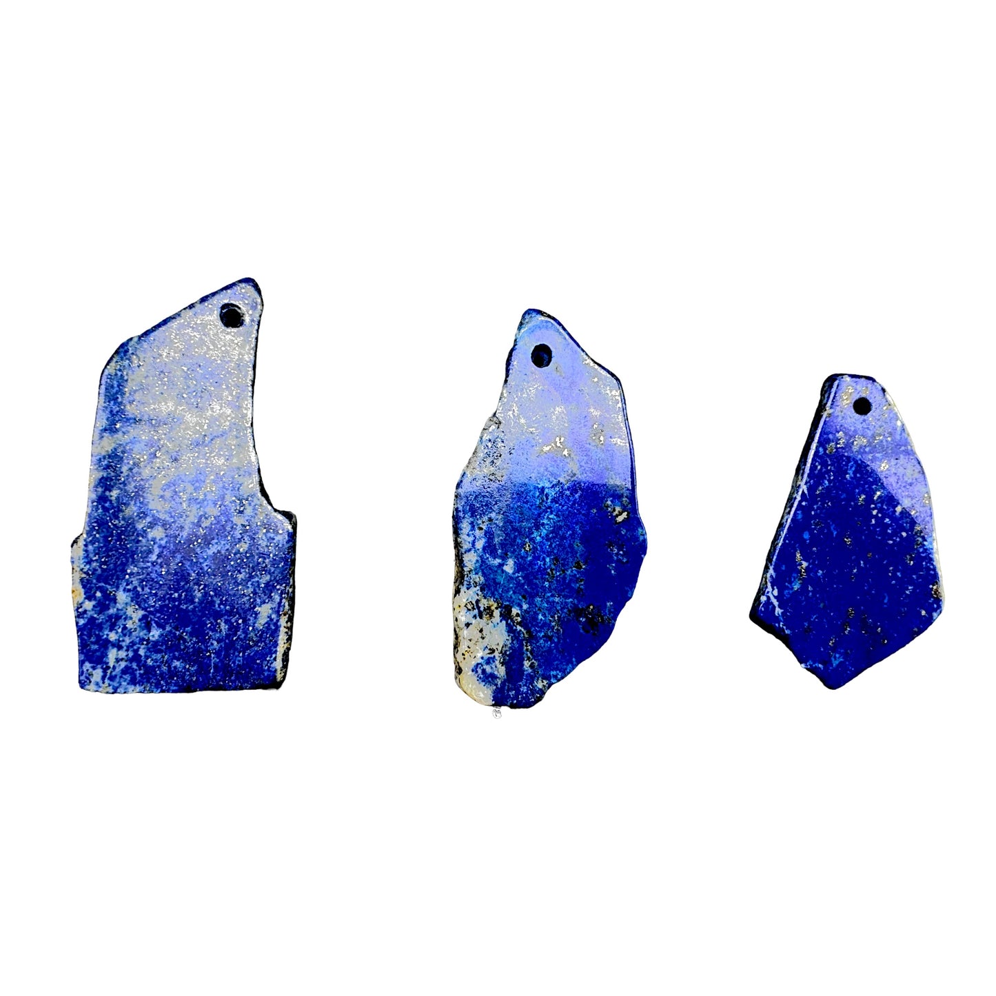 Pendentif Lapis lazuli forme Libre percé devant