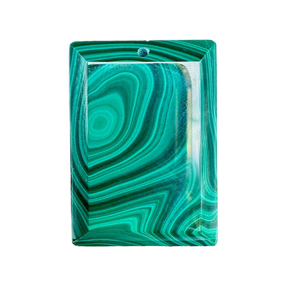 Pendentif rectangle en malachite