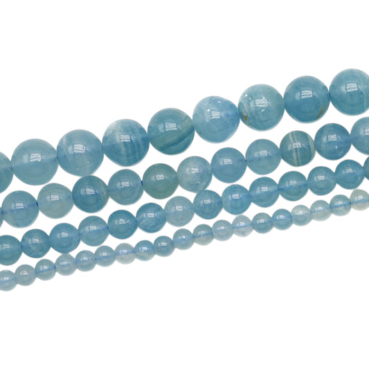 Fil de perle Calcite bleue AAA