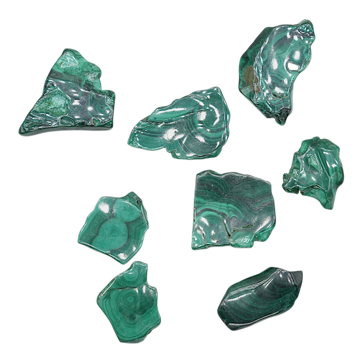 Lot de 200 g de Malachite polie