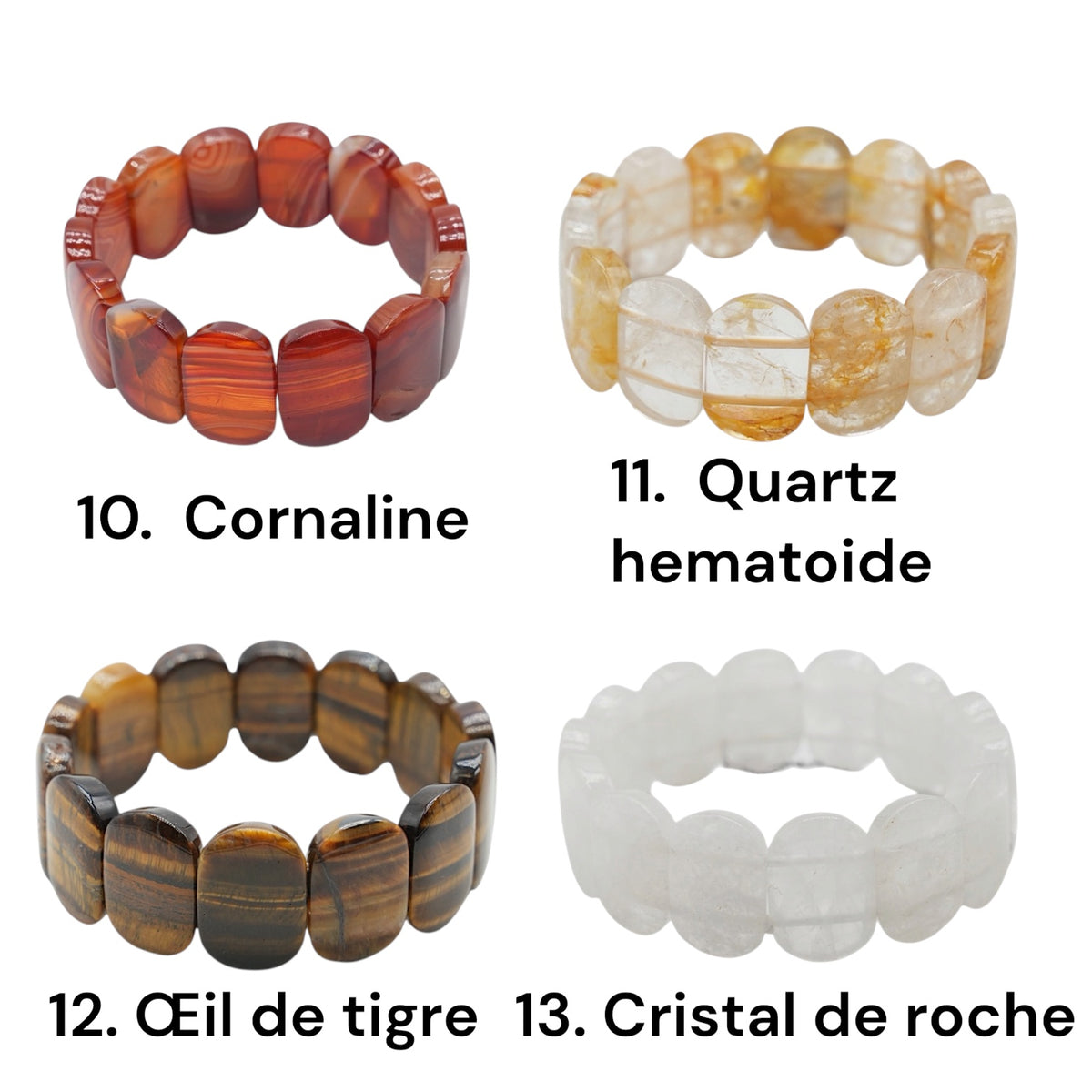 Bracelet à 2 trous AA+ 16x24x7 mm (13 pierres disponible) #2 NEW RESTOCK
