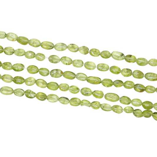 Fil de pierre Péridot AAA ovale