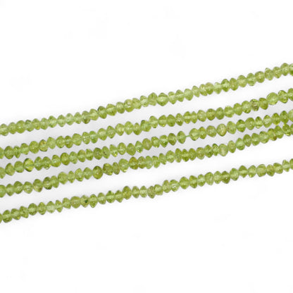 Fil de pierre Péridot AAA 4x3 mm facetté