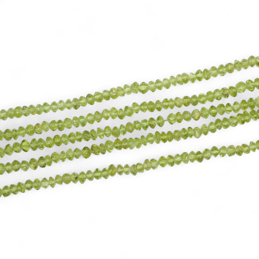 Fil de pierre Péridot AAA 4x3 mm facetté