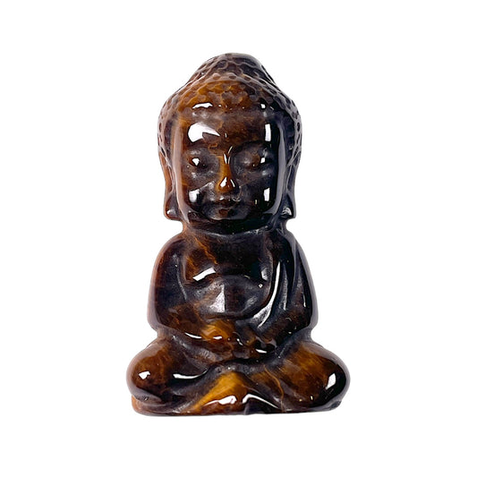 Figurine bouddha en oeil de tigre