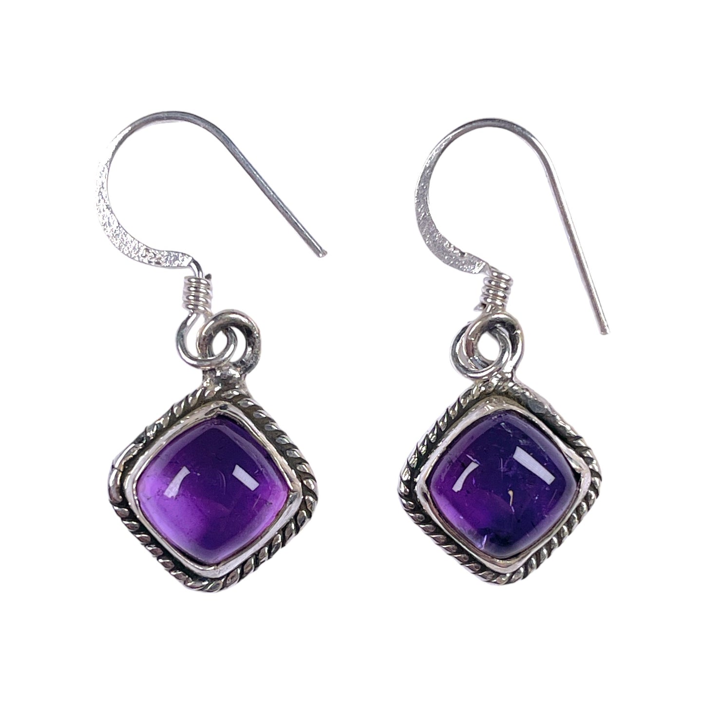 Boucle d'oreille en Argent 925 & Amethyste