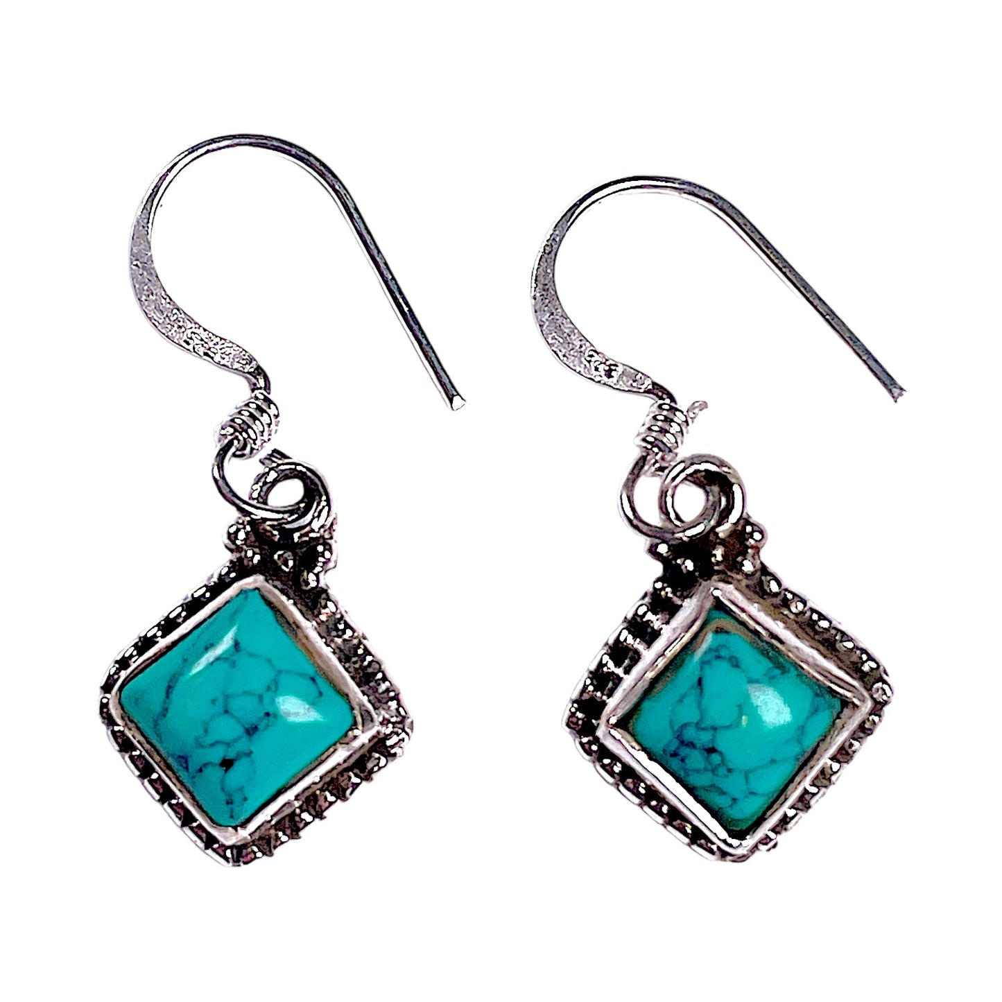 Boucle d'oreille en Argent 925 & Turquoise