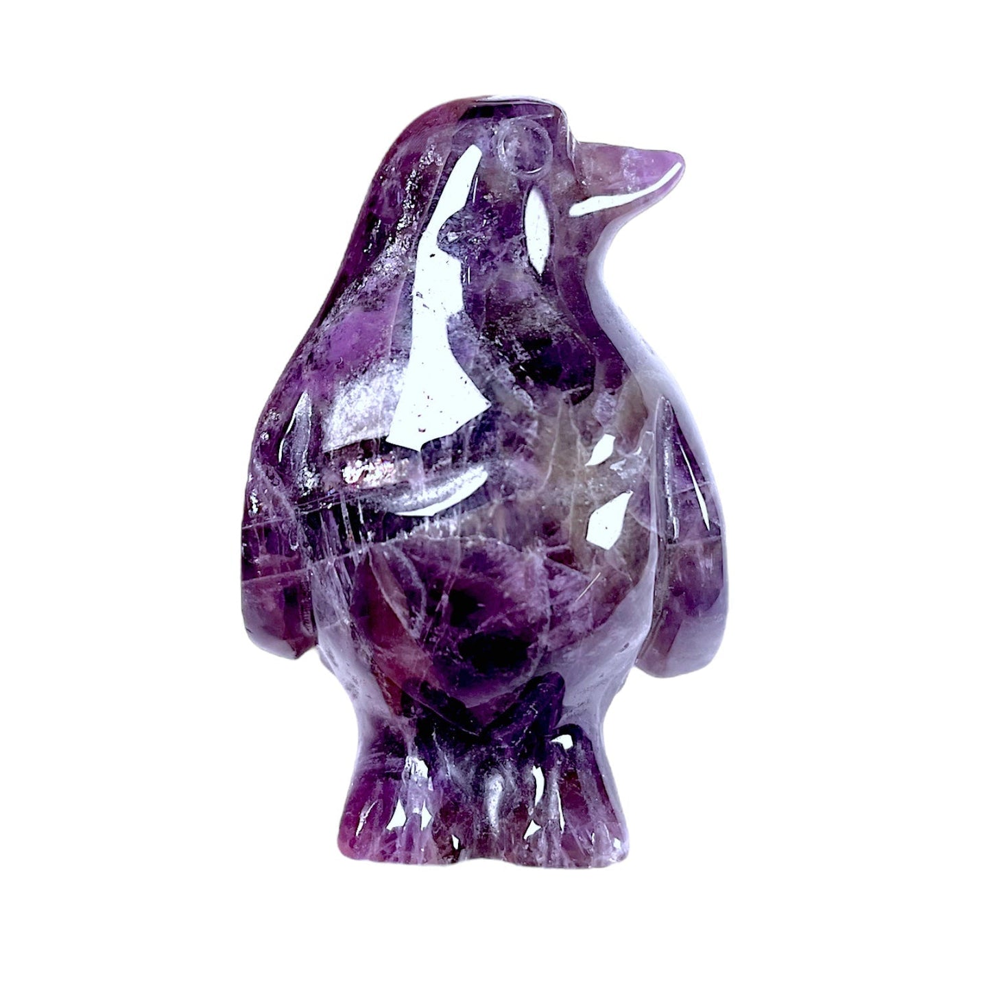 Figurine de pingouin en Améthyste