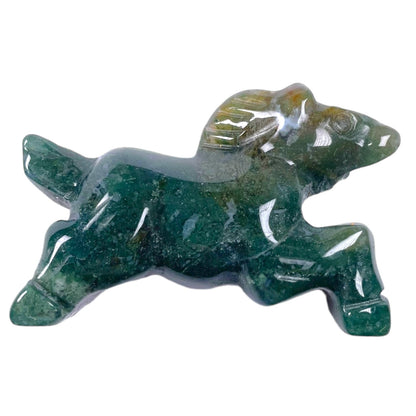 Figurine Cheval en Agate mousse