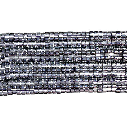 Fil de perle Hématite electroplaquée argenté HEA-106