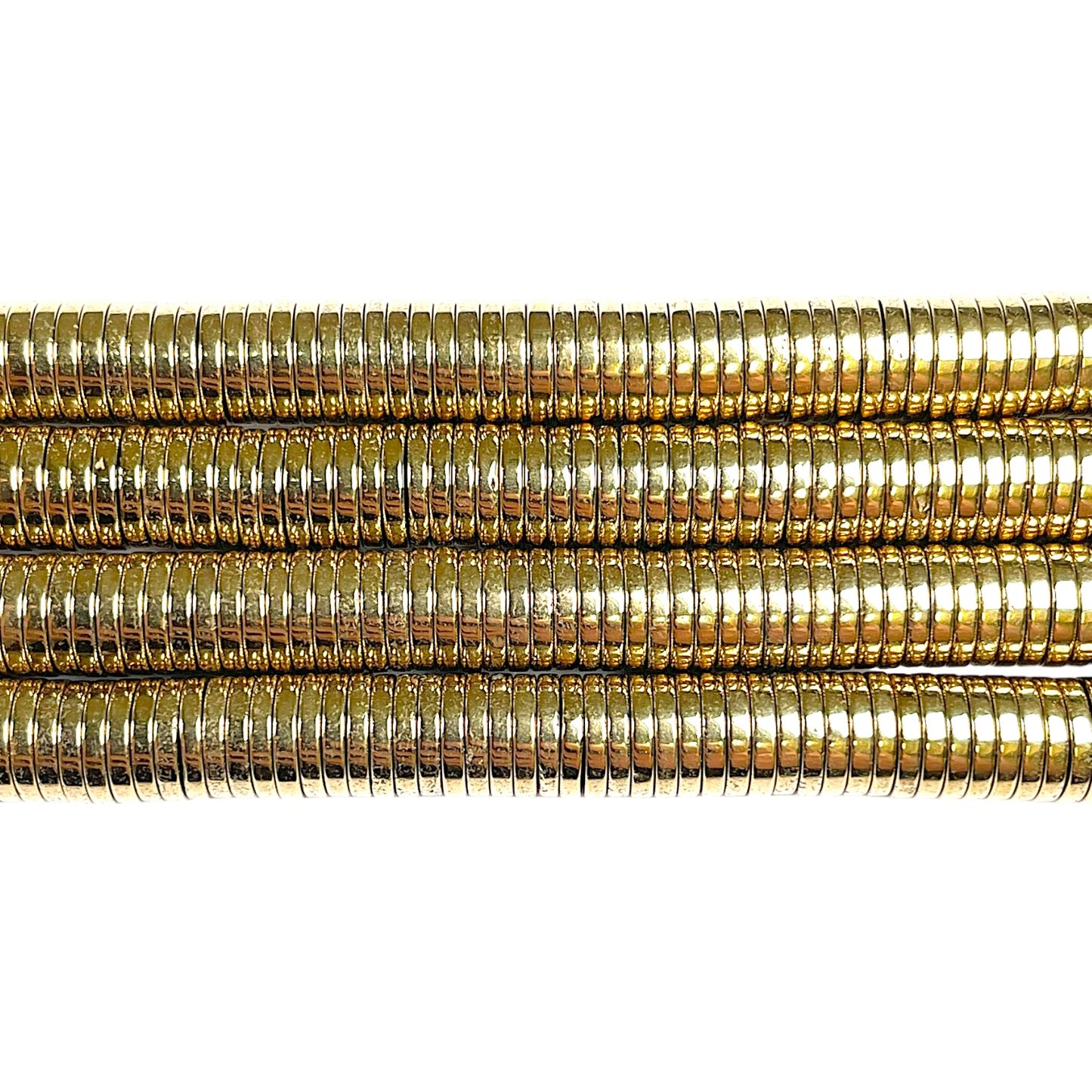 Fil de perle Hématite electroplaquée doré/bronze HED-19