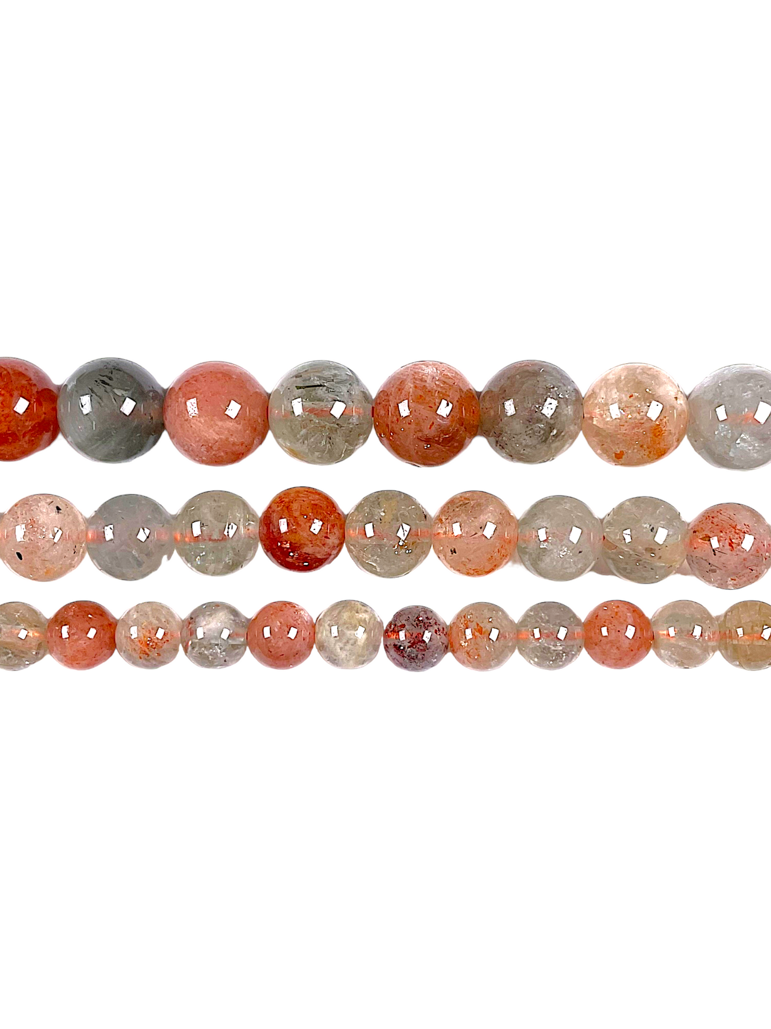 Fil de perle Pierre du soleil AAA Arusha de Tanzanie - Foliesbijoux