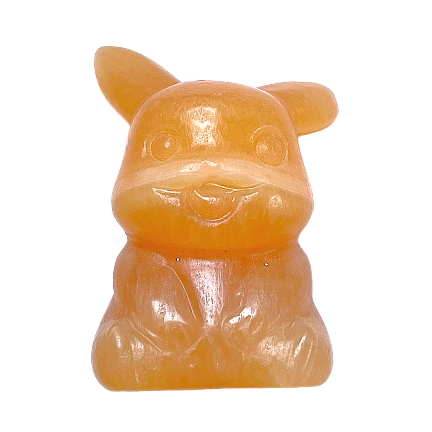 Figurine Pikachu en Calcite jaune