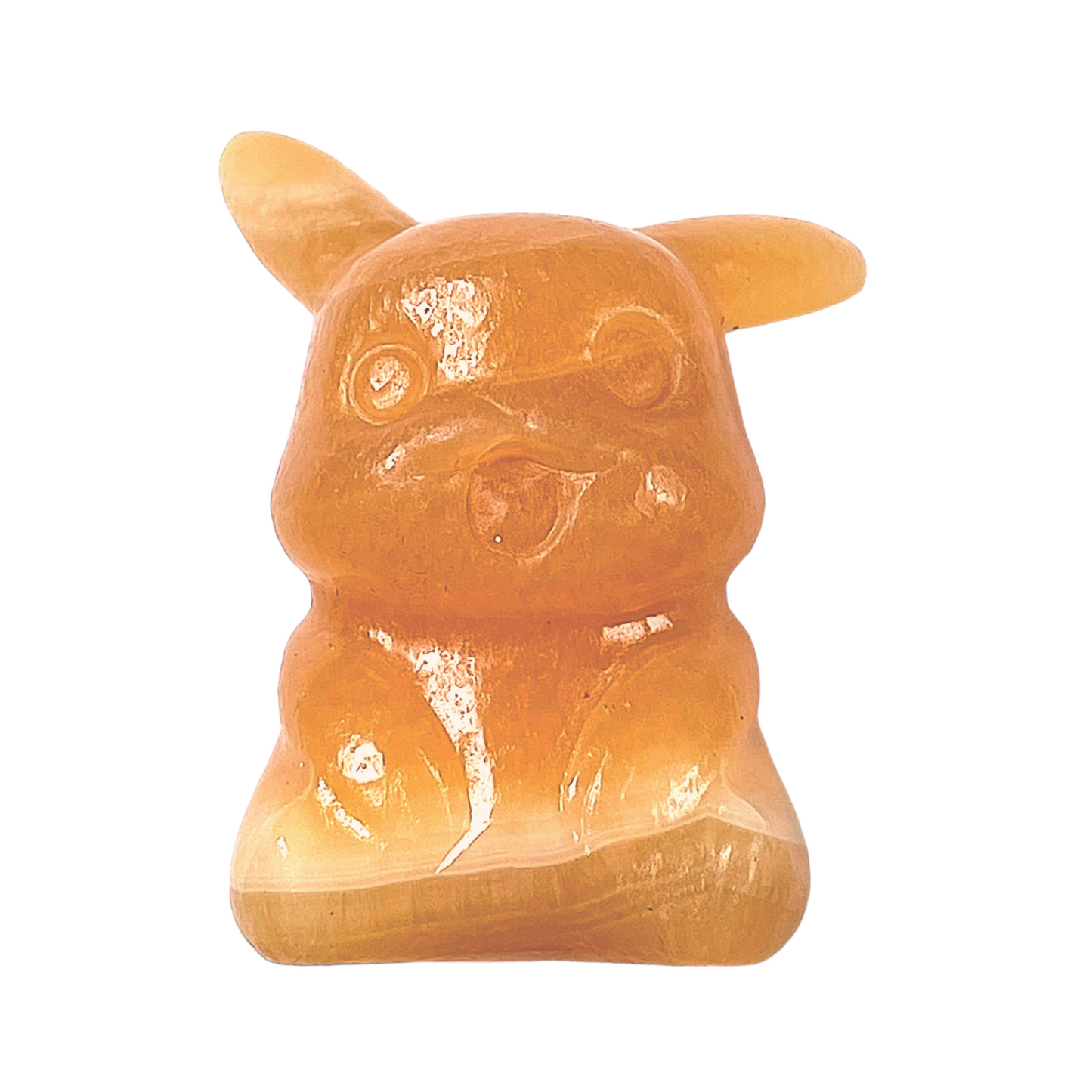 Figurine Pikachu en Calcite jaune