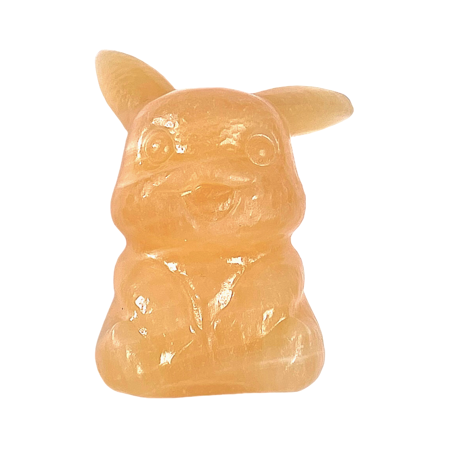 Figurine Pikachu en Calcite jaune