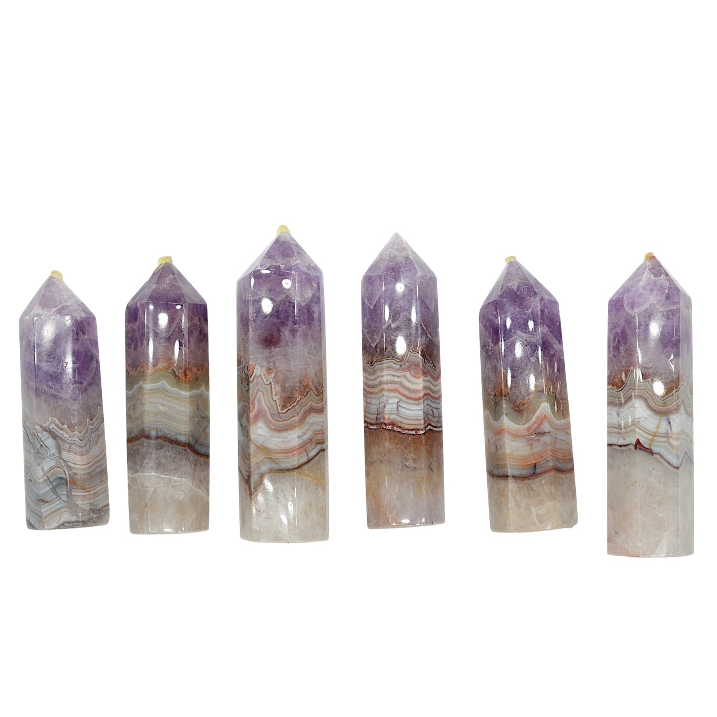 Lot de Pointe en Améthyste avec Agate crazy — 500 g