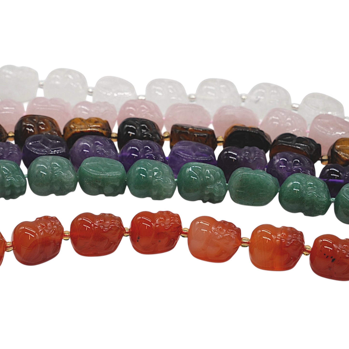 Fil de perle forme Grenouille de la prospérité à 3 pattes avec piece chinoise 14x10 mm référence 66 (6 pierres disponible)