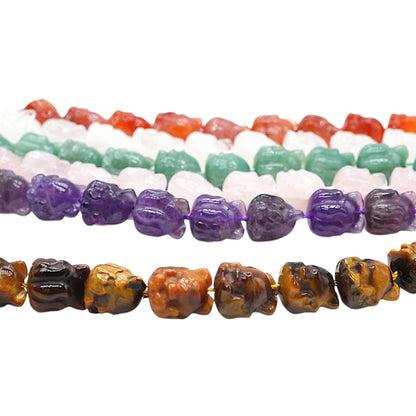 Fil de perle forme Renard Kitsuné à 9 queues 10 mm référence 64 (6 pierres disponible) (Symbole de prospérité & protection négative)