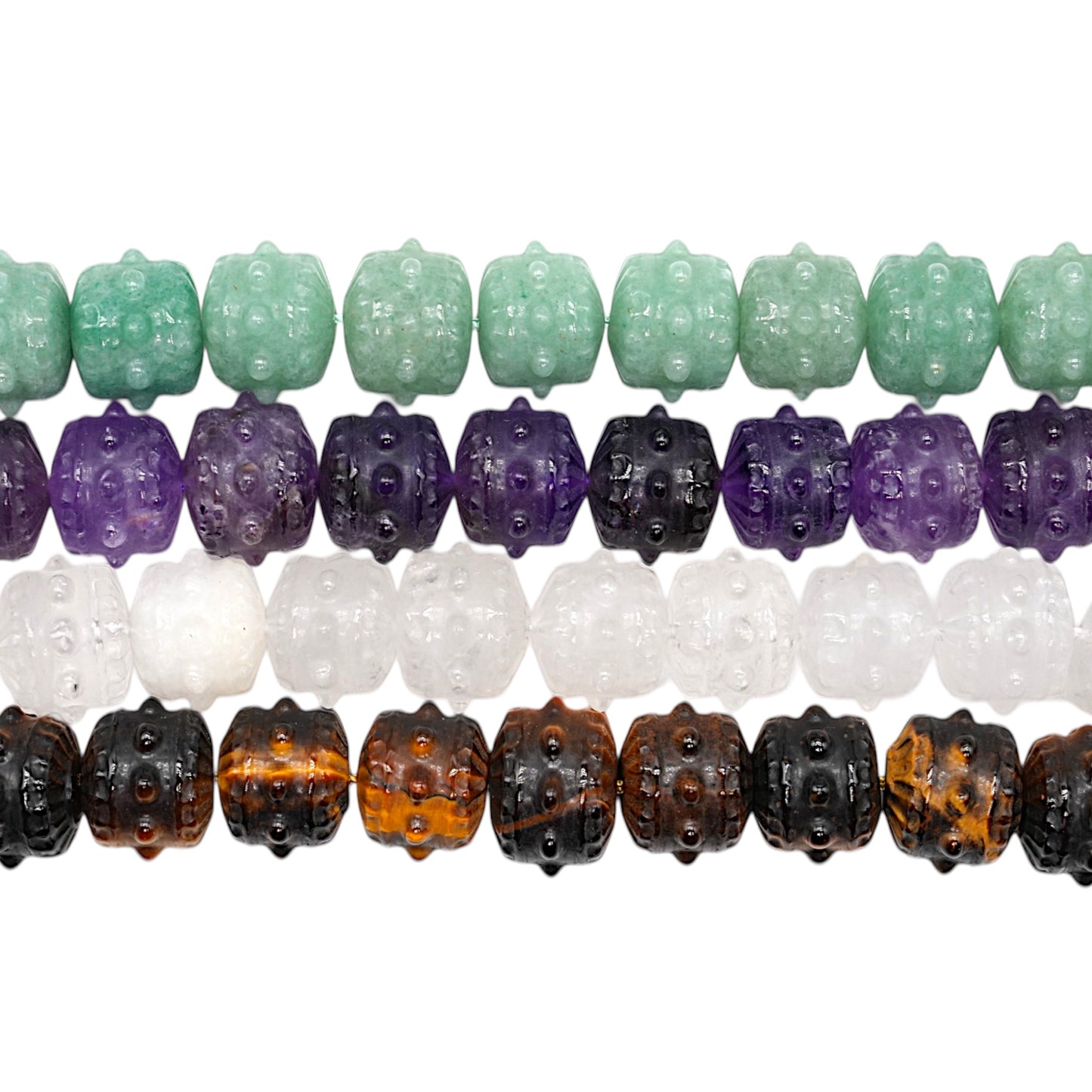 Barrel-shaped studded pearl bead 10 mm reference 65 (4 stones available)