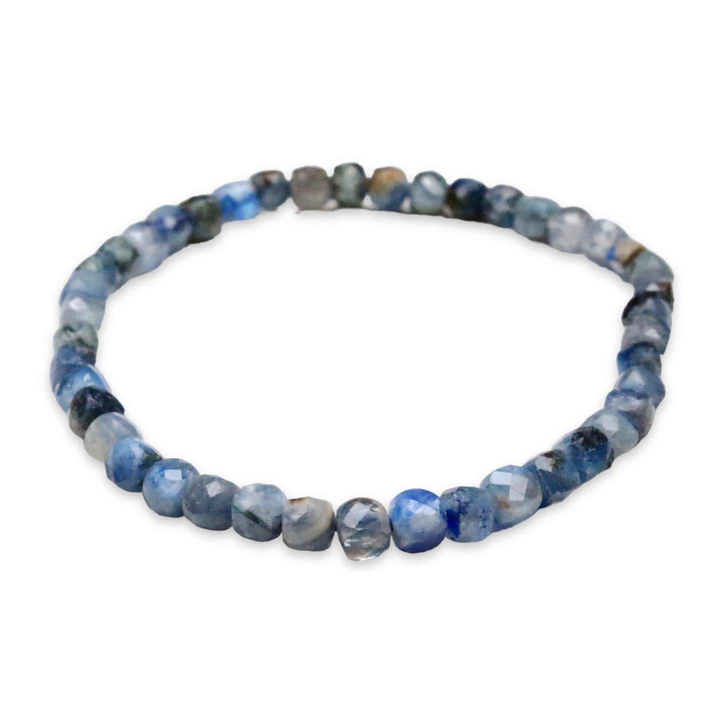 Bracelet cyanite bleue A cube 4x4 mm