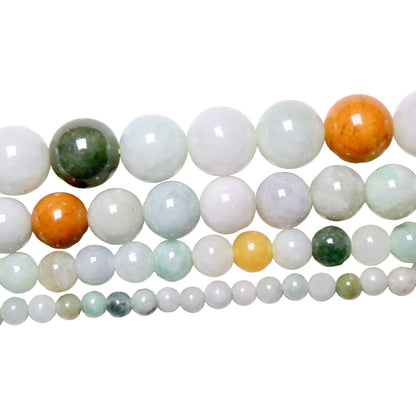 Fil de perle Jade de Birmanie multicolore AA - Foliesbijoux