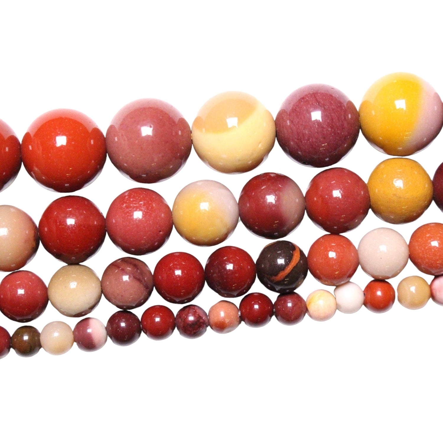 Fil de perle Jaspe Mokaite A+ - Foliesbijoux