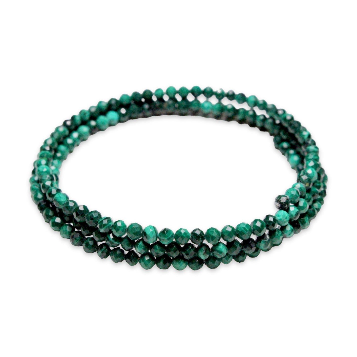 Bracelet Malachite AA+ Facetté 3 tours