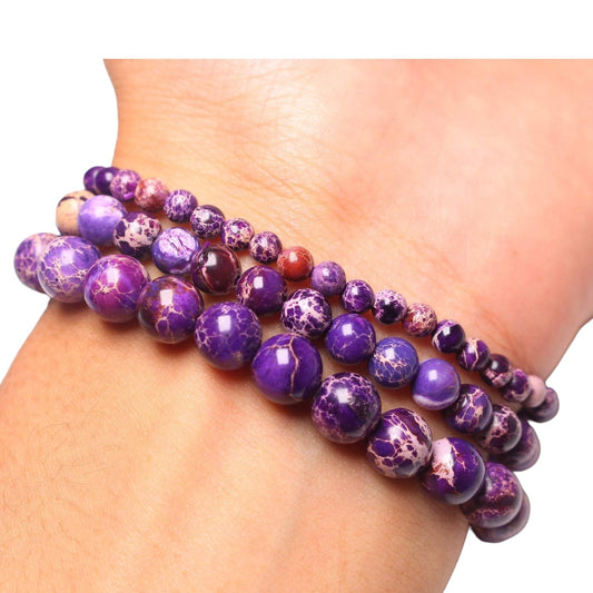 Bracelet Jaspe Impérial A violet chauffé